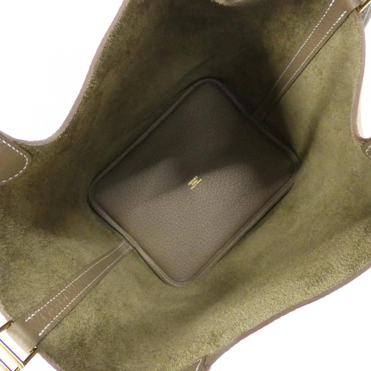 HERMES Picotin 060991CC Handbag Clemence Etoupe Clemence 皮 未使用品 - 縮圖 5