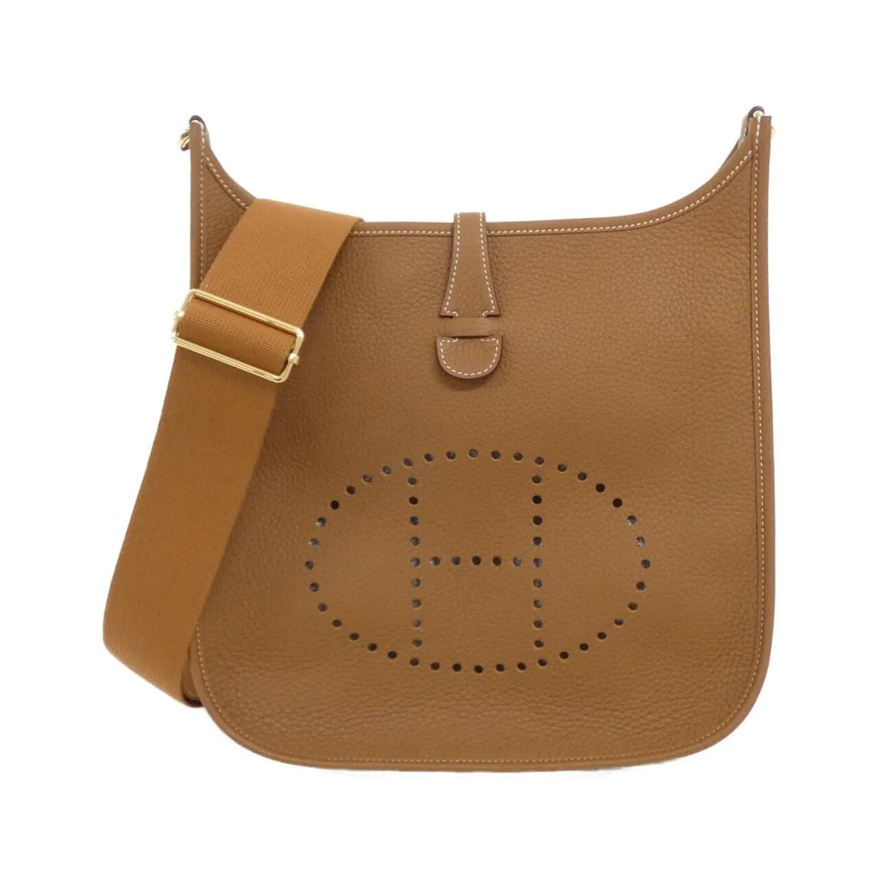 HERMES Evelyne 056277CC Shoulder Clemence Gold