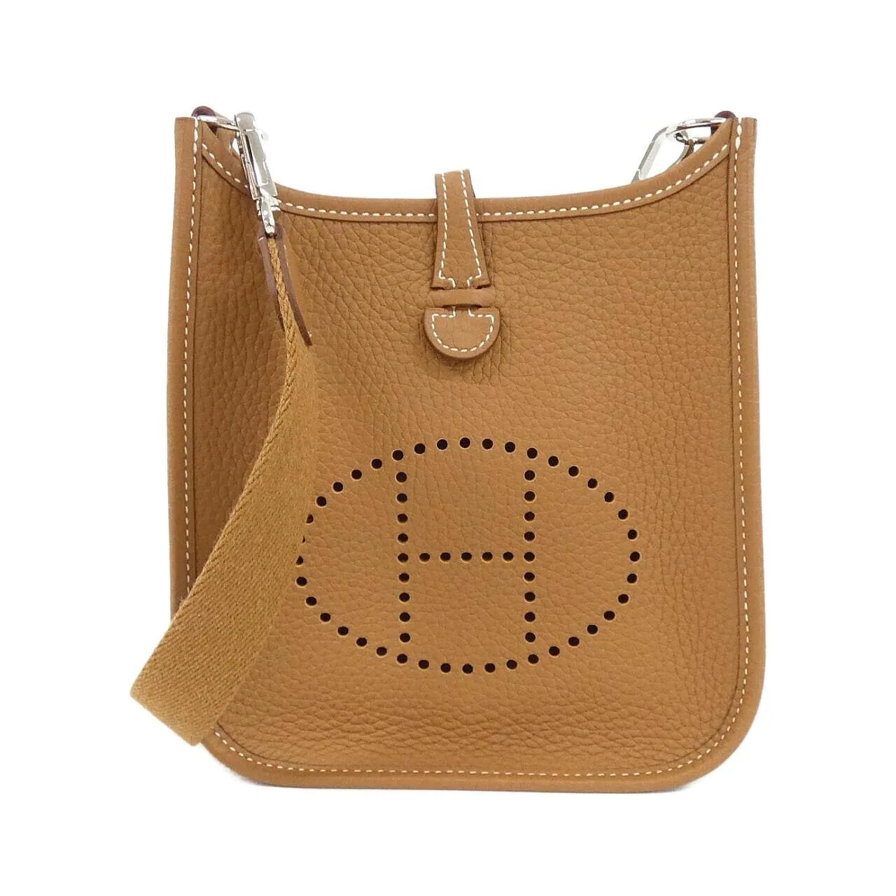 HERMES Evelyne 069426CK Shoulder Clemence Gold