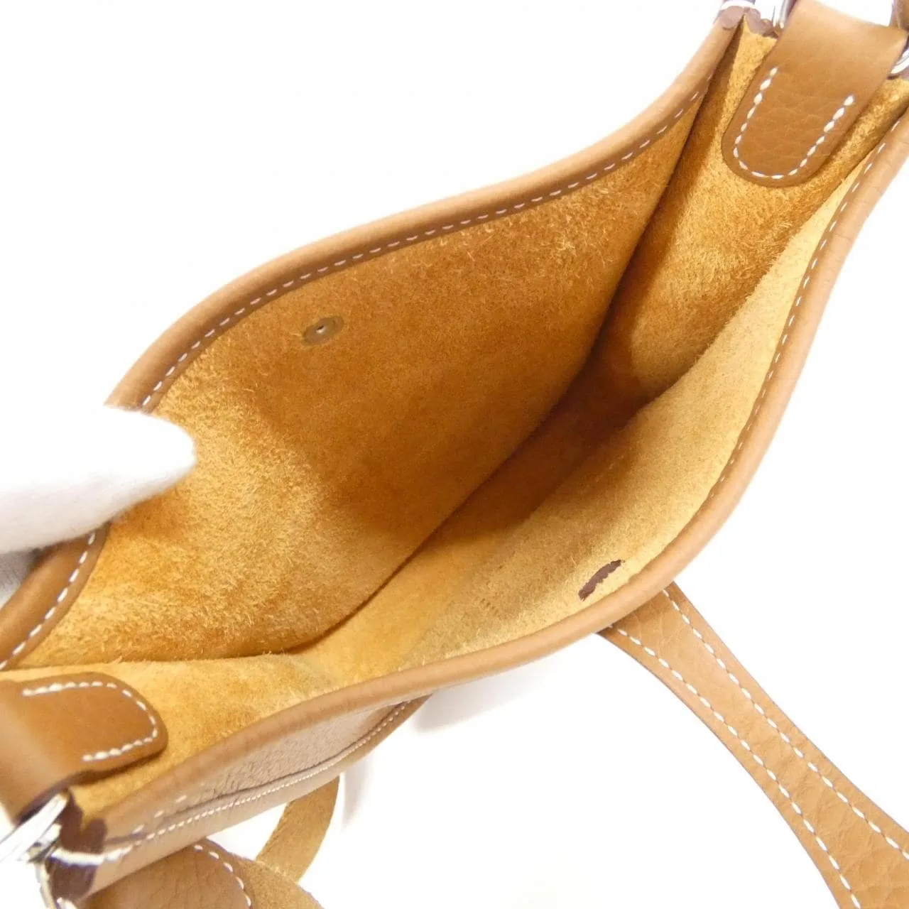 HERMES Evelyne 069426CK Shoulder Clemence 金色 Clemence 皮 未使用品 - 縮圖 5
