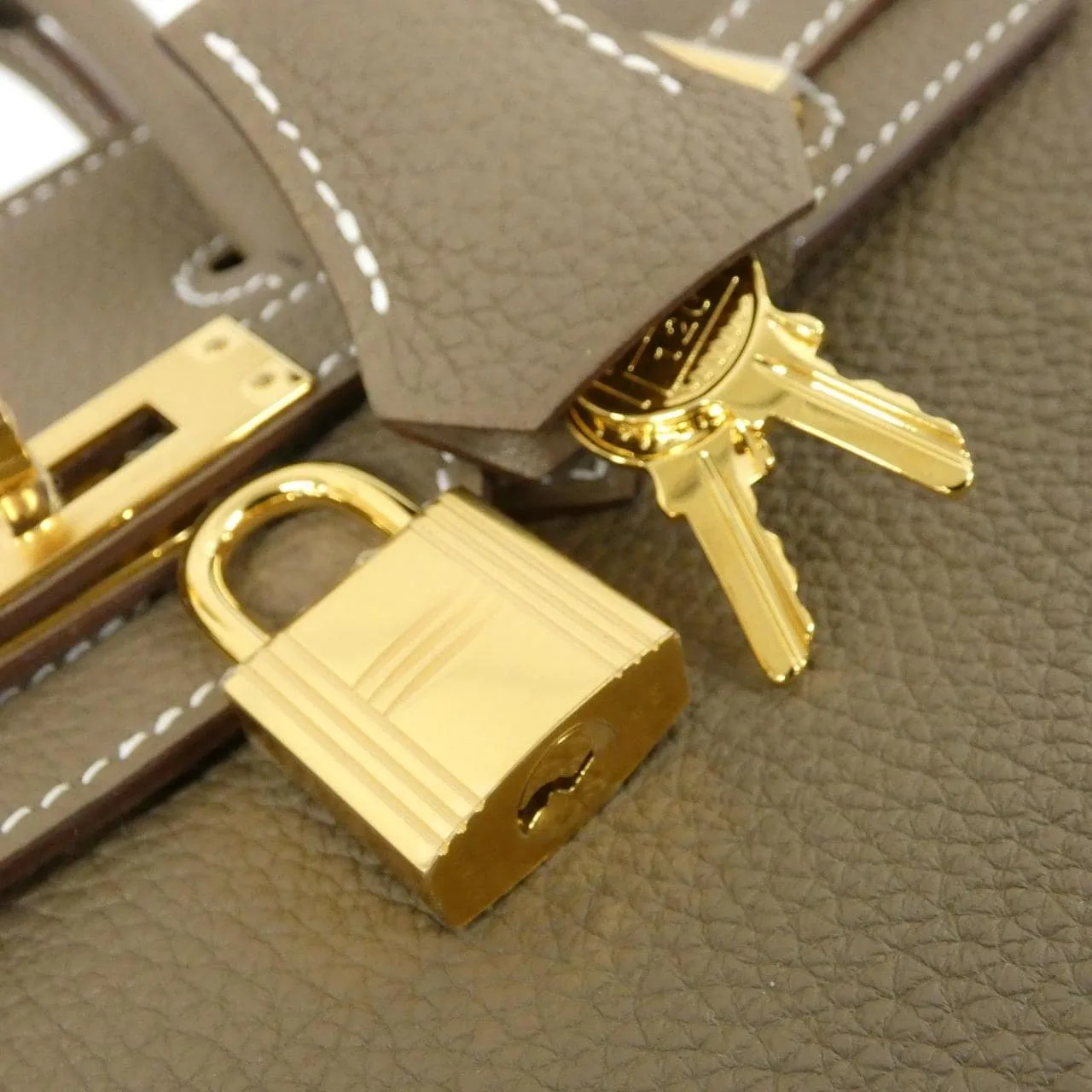 HERMES Birkin 041344CC Handbag Togo Etoupe Togo Leather Unused - Thumbnail 4