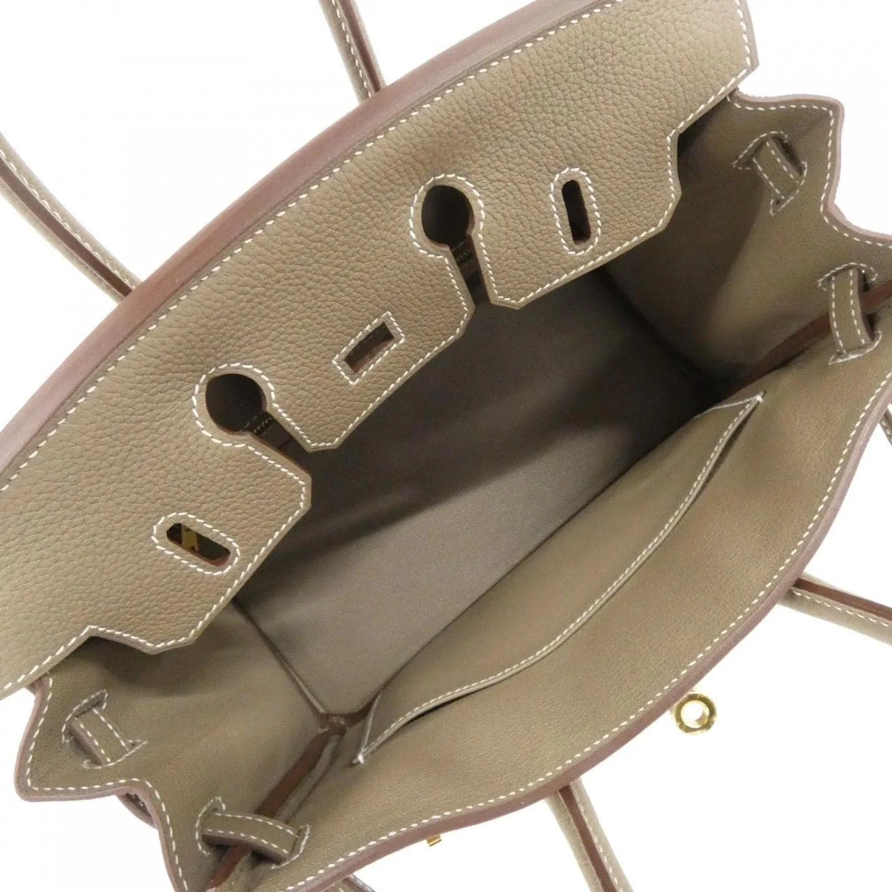 HERMES Birkin 041344CC Handbag Togo Etoupe Togo Leather Unused - Thumbnail 6