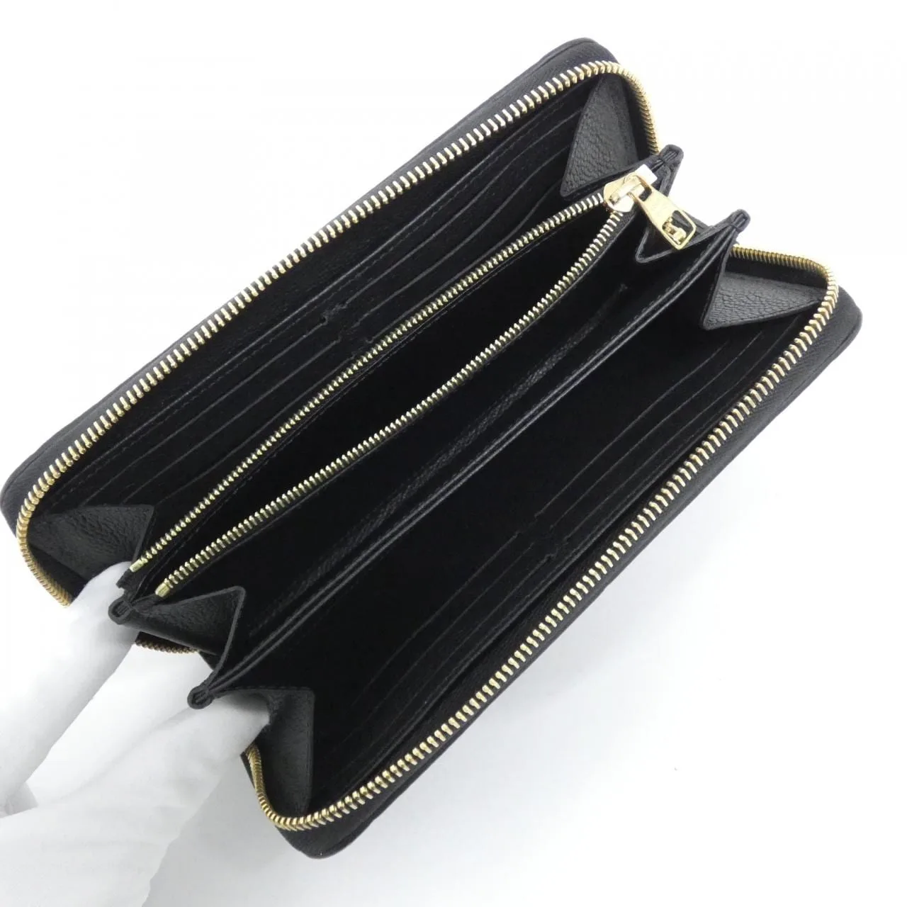 LOUIS VUITTON M61864 Wallet Monogram 黑色 Monogram 中古品A - 縮圖 5