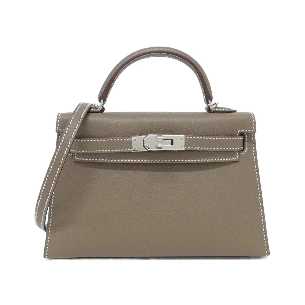 HERMES Kelly 071302CK Handbag Epsom Etoupe