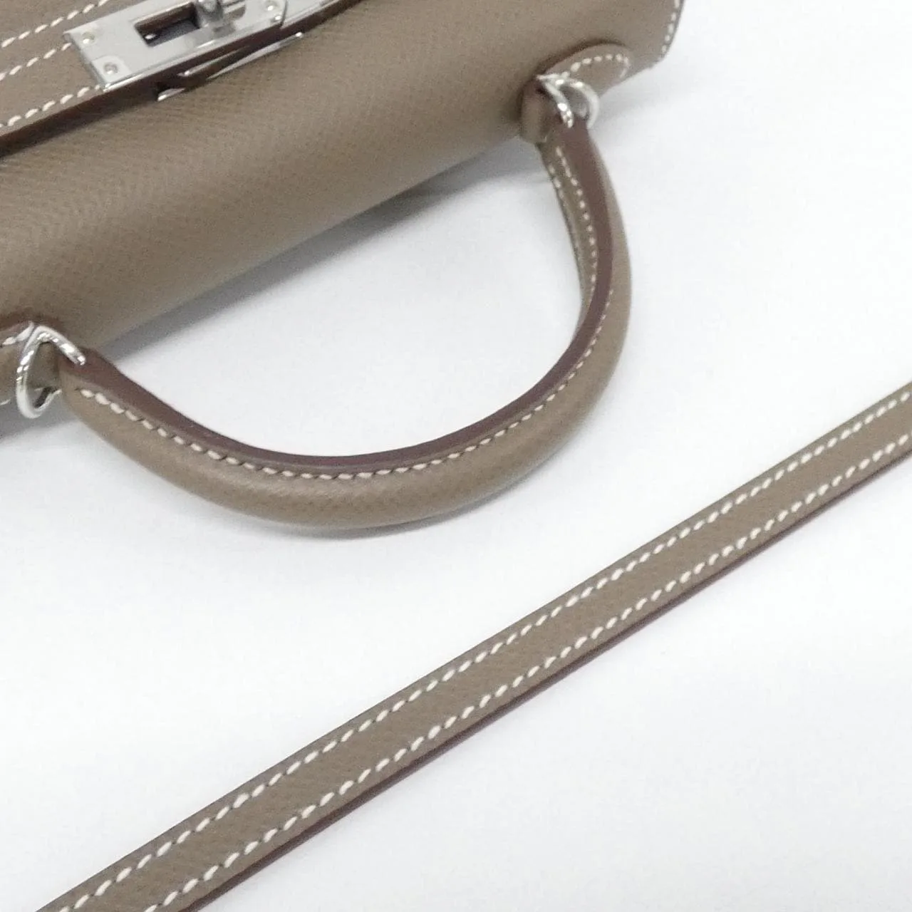 HERMES Kelly 071302CK Handbag Epsom Etoupe Epsom 皮 未使用品 - 縮圖 4