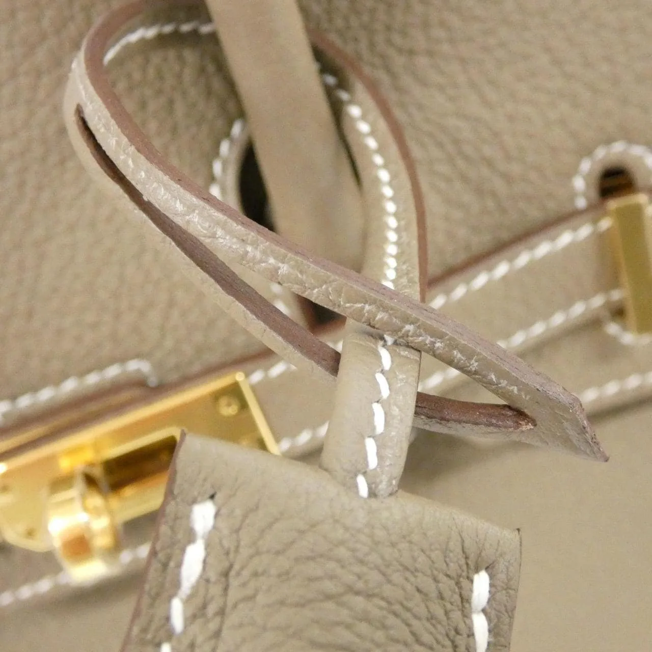 HERMES Birkin 041344CC Handbag Togo Etoupe Togo 牛皮 未使用品 - 縮圖 5
