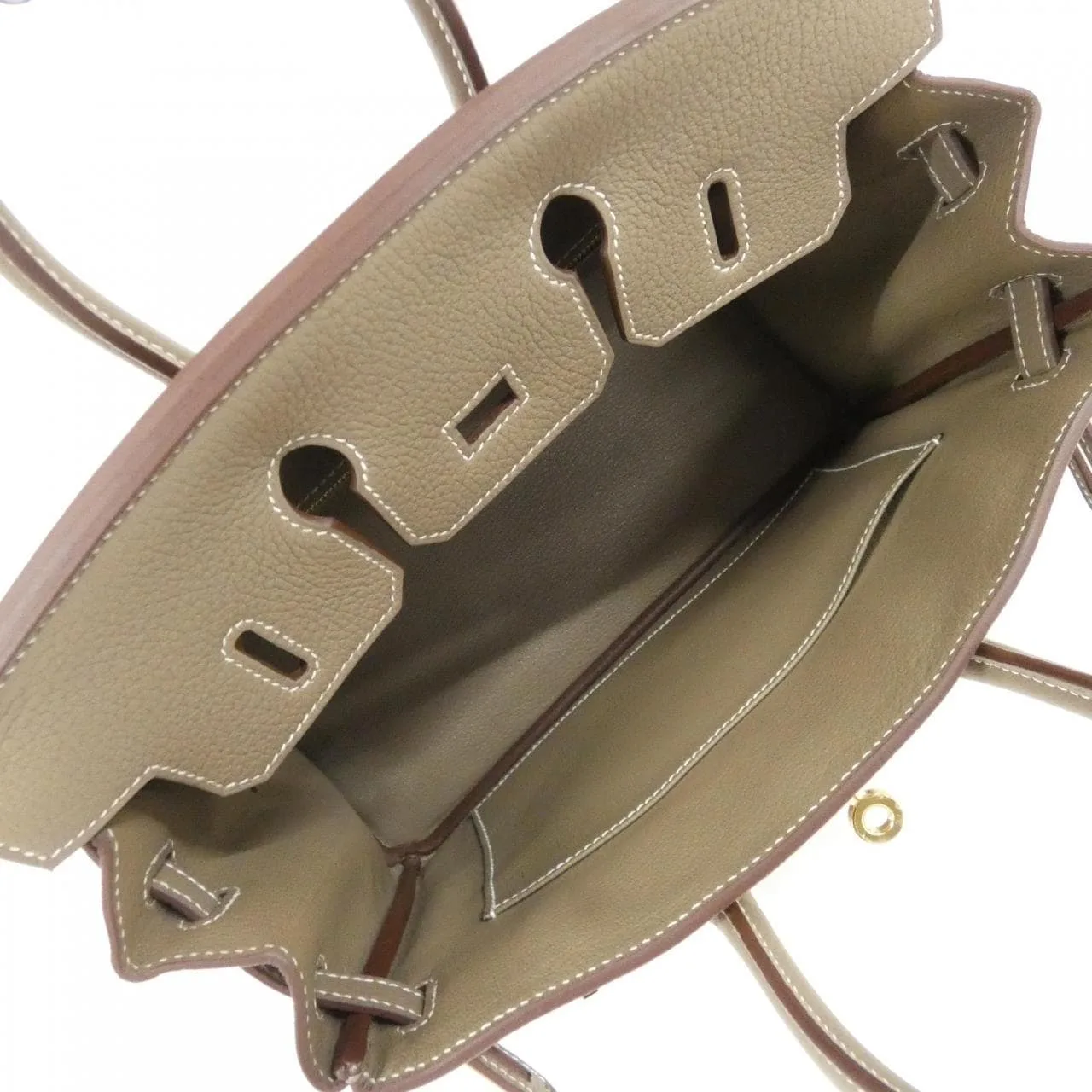 HERMES Birkin 041344CC Handbag Togo Etoupe Togo 牛皮 未使用品 - 縮圖 7