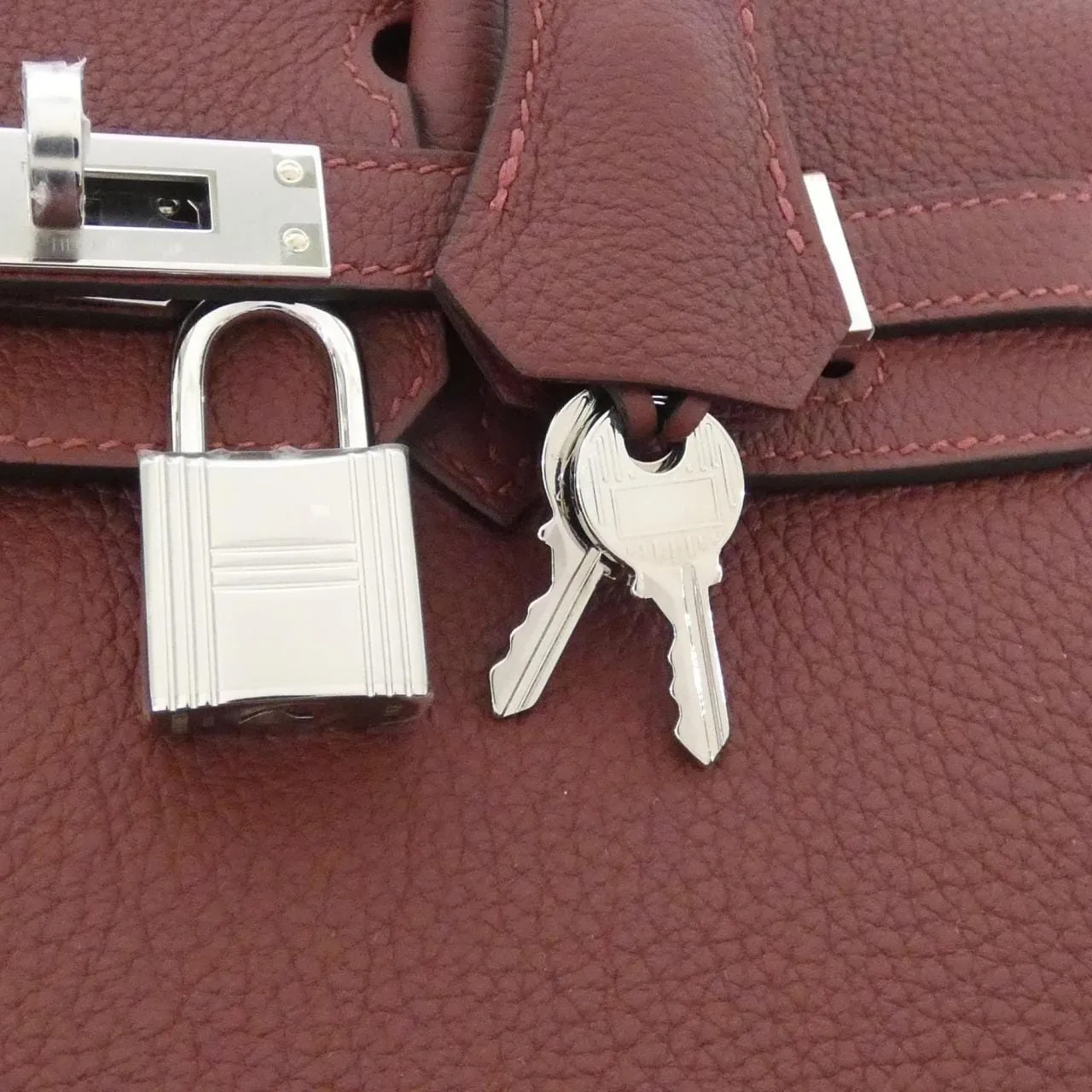 HERMES Birkin 041344CK Handbag Togo Rouge Togo 牛皮 未使用品 - 縮圖 4
