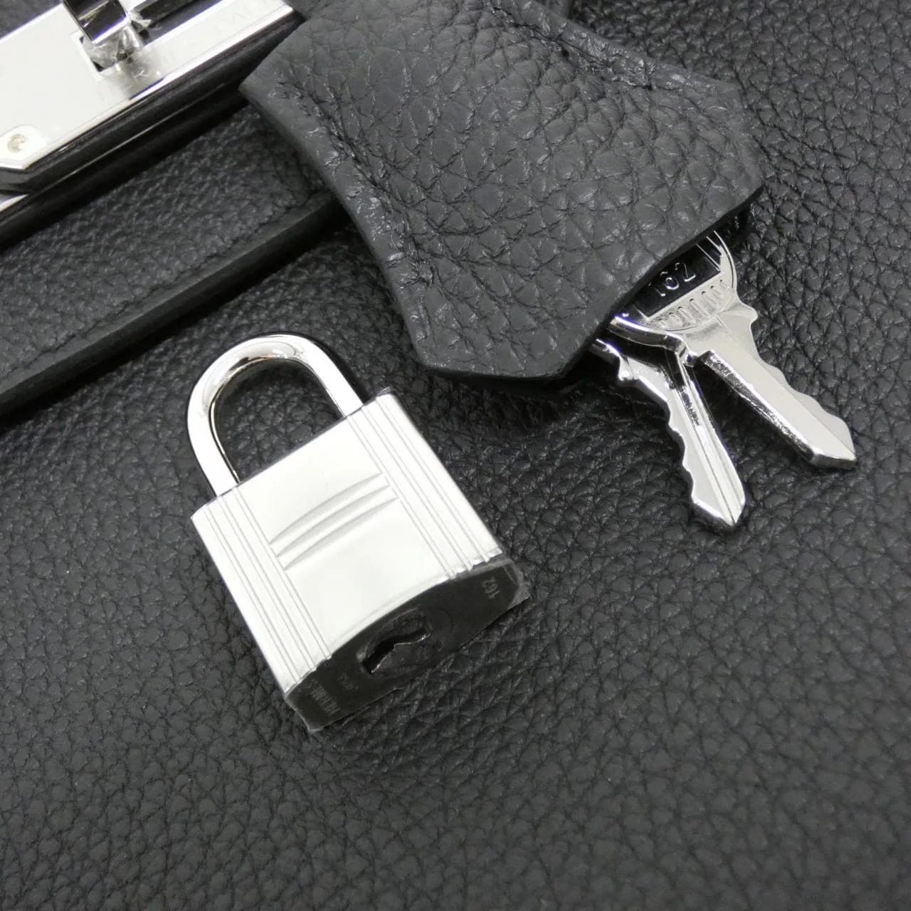 HERMES Birkin 030520CK Handbag Togo Black Togo Leather Unused - Thumbnail 4
