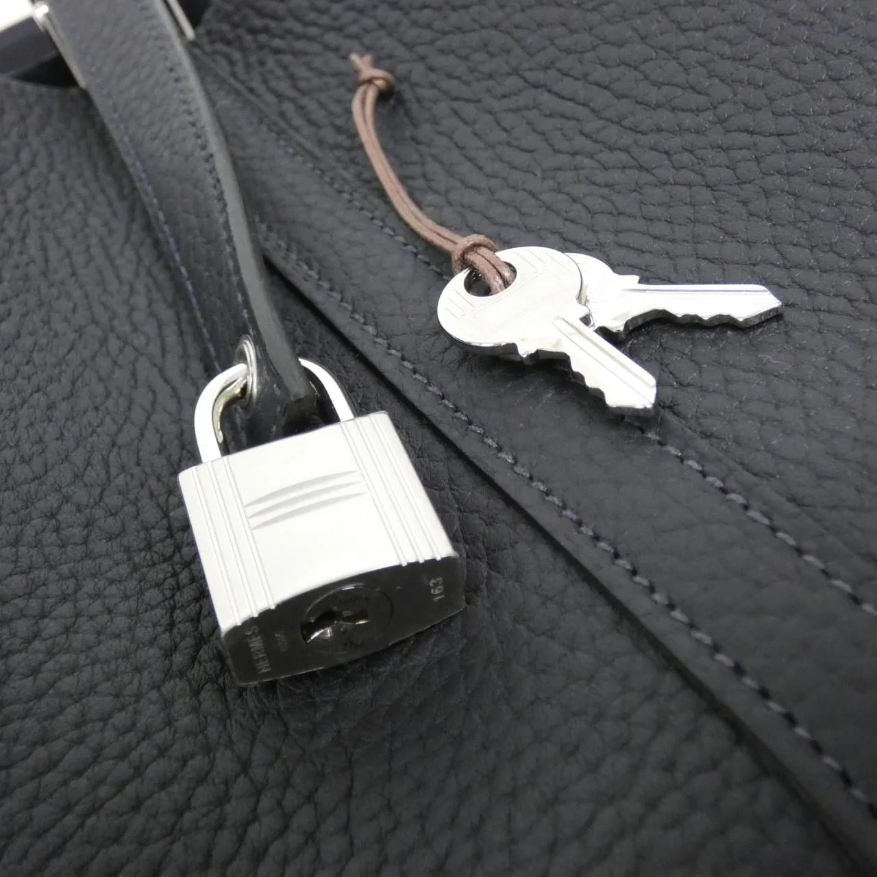 HERMES Picotin 056289CK Handbag Clemence Clemence Leather Unused - Thumbnail 3