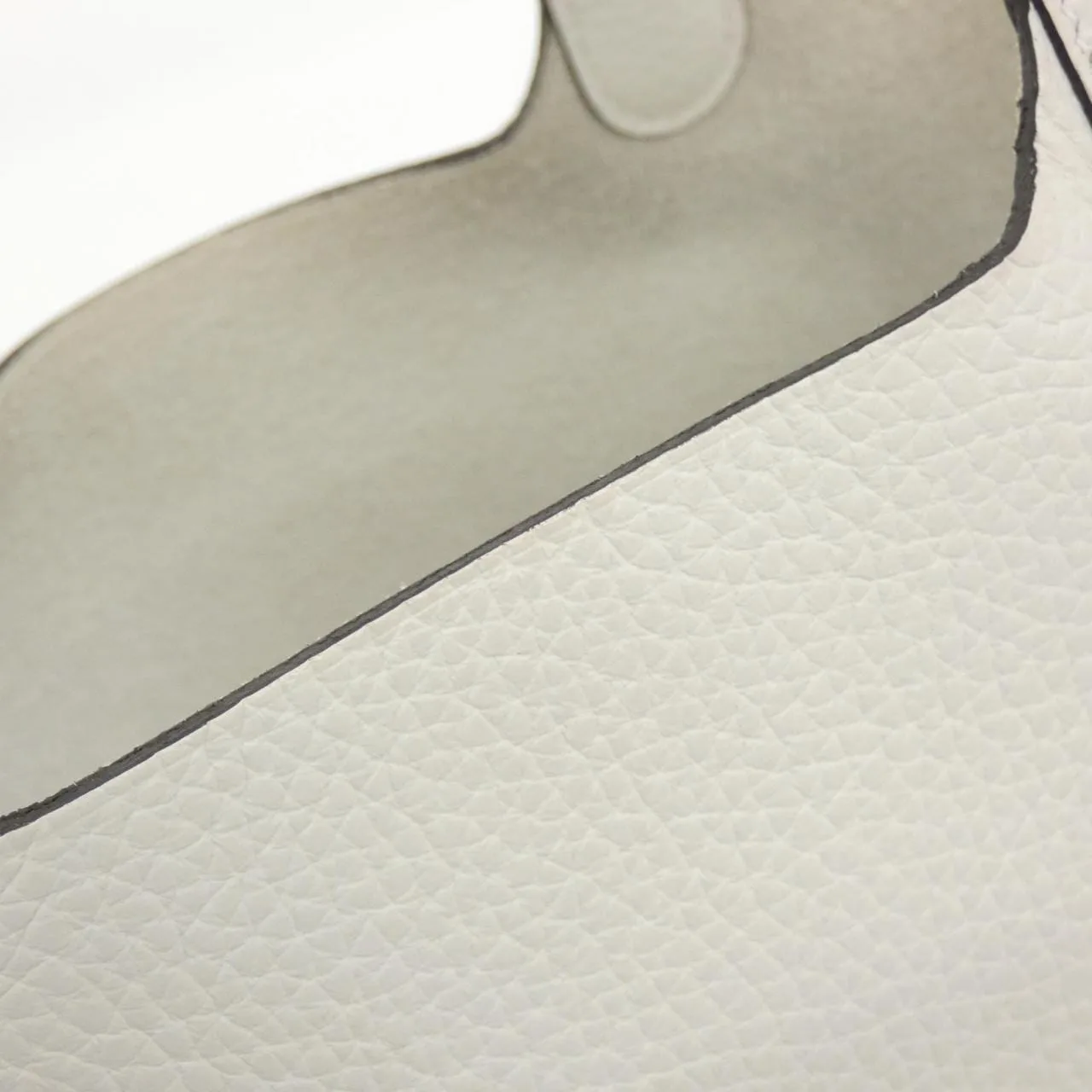 HERMES Picotin 056289CC Handbag Clemence White Clemence Leather Rank A - Thumbnail 3