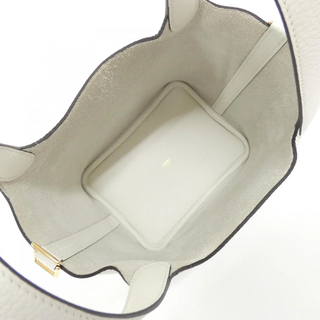 HERMES Picotin 056289CC Handbag Clemence White Clemence Leather Rank A - Thumbnail 6