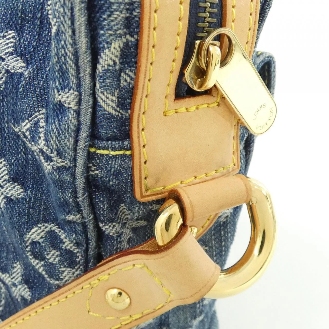 LOUIS VUITTON M95348 肩背包 Monogram 藍色 Monogram 中古品A - 縮圖 7