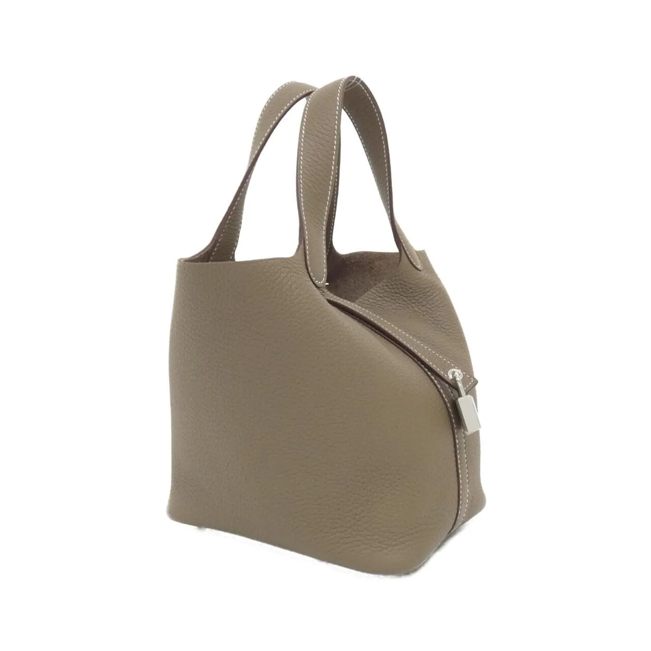 HERMES Picotin 056289CK Handbag Clemence Etoupe