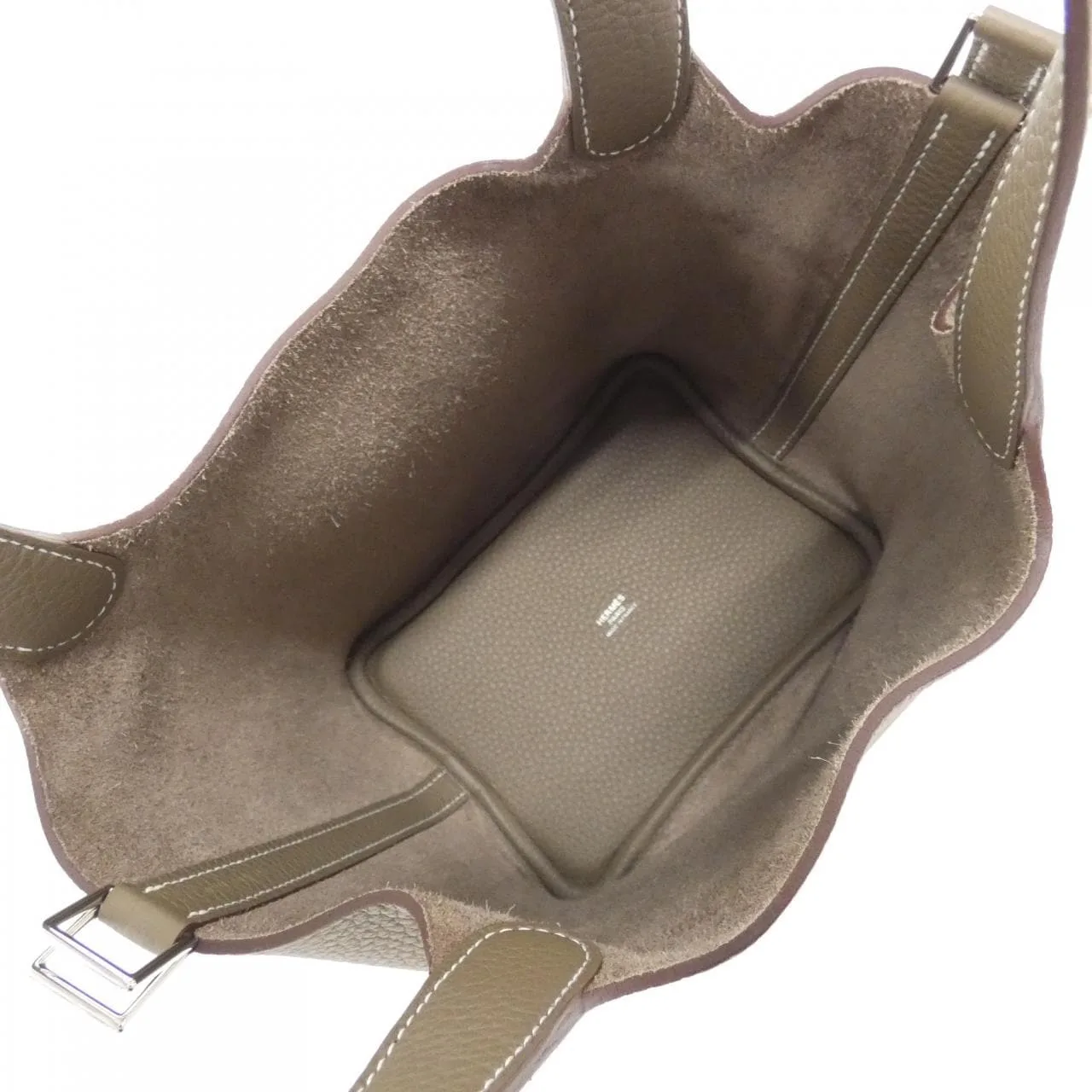 HERMES Picotin 056289CK Handbag Clemence Etoupe Clemence Leather Unused - Thumbnail 5