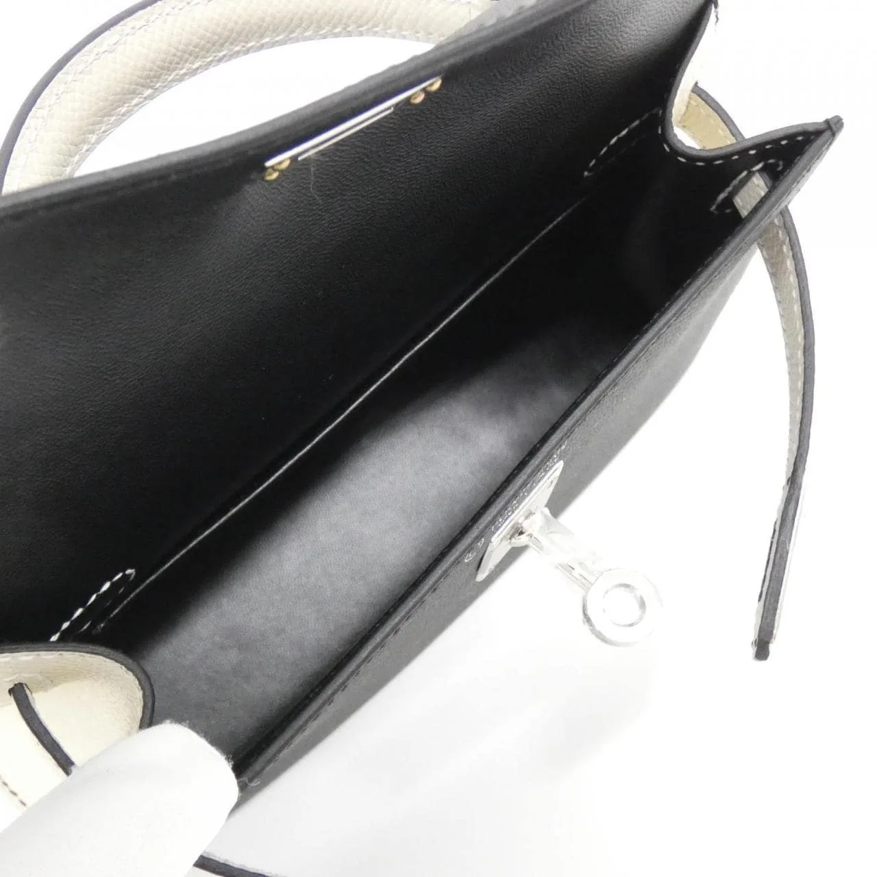 HERMES Kelly Handbag Epsom Black Epsom Leather Unused - Thumbnail 6