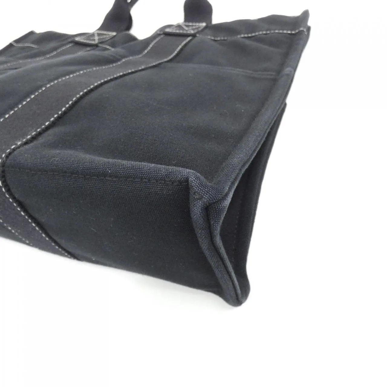 HERMES 101105M Handbag Canvas Black Canvas Rank A - Thumbnail 2