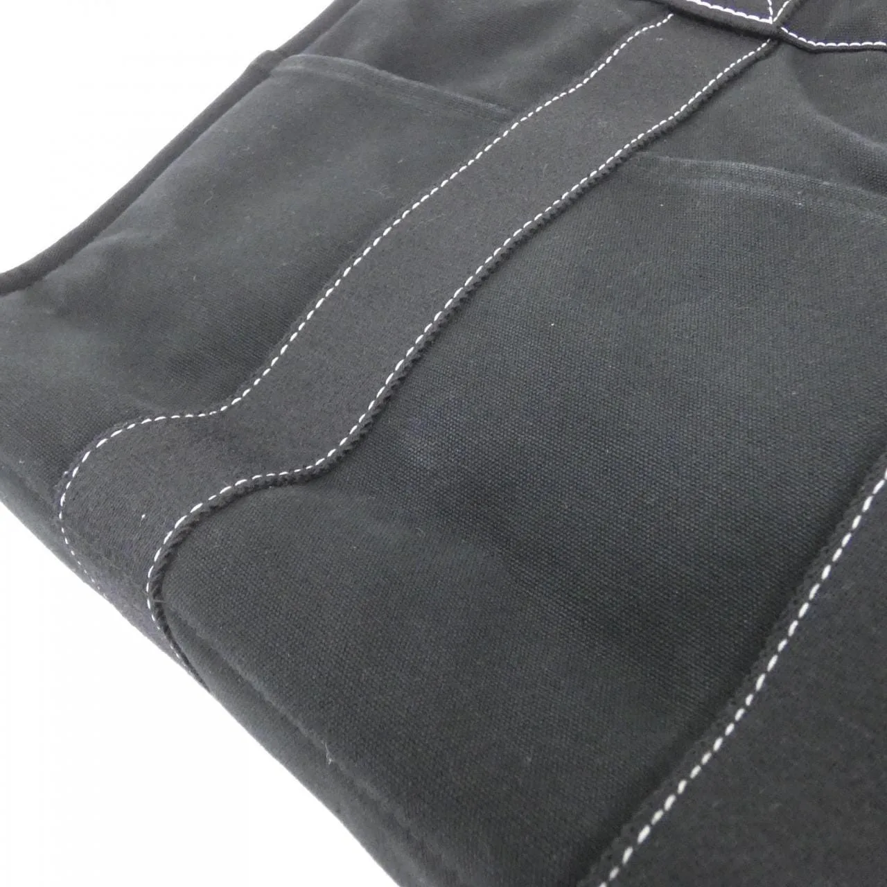 HERMES 101105M Handbag Canvas Black Canvas Rank A - Thumbnail 3