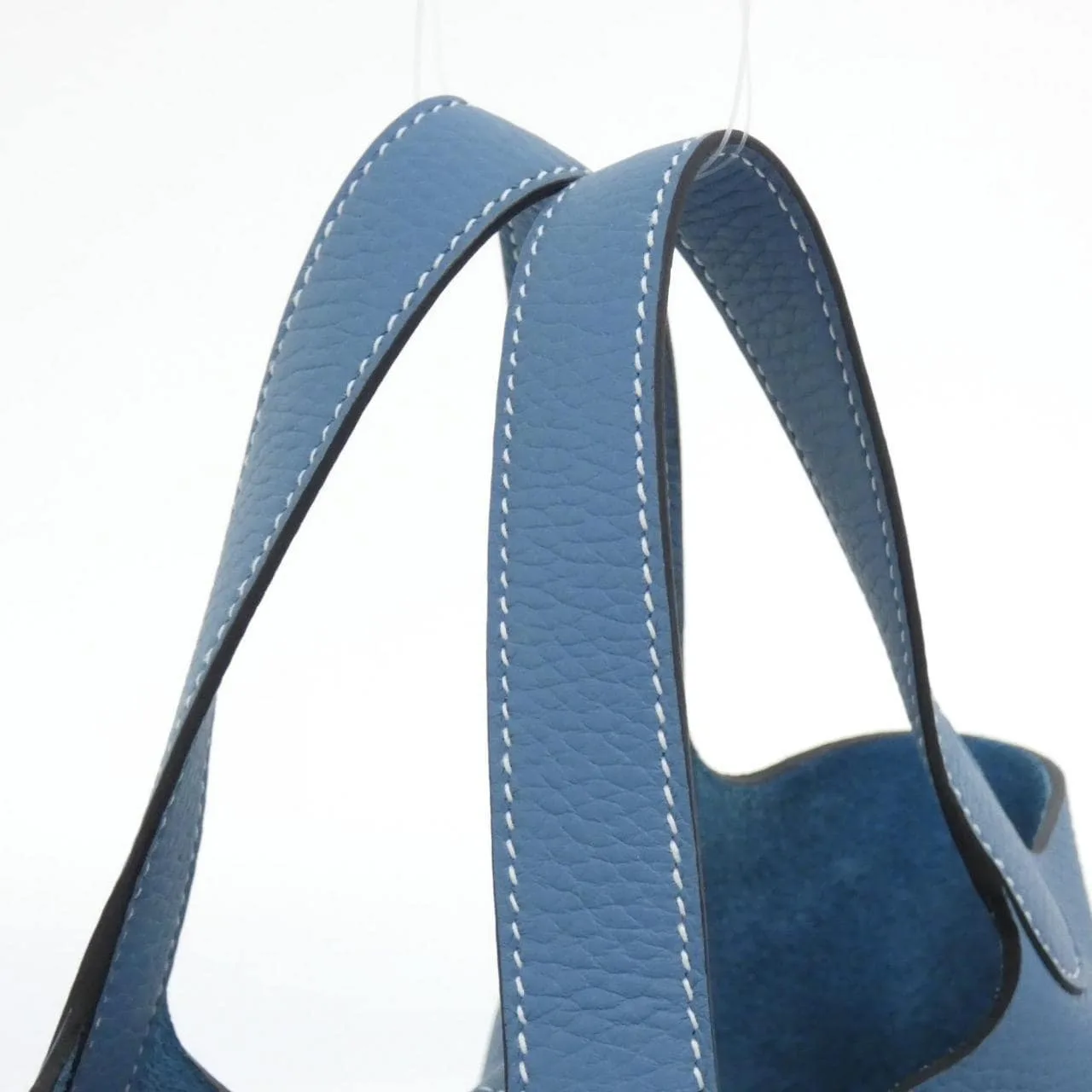 HERMES Picotin 056289CC Handbag Clemence Blue Clemence Leather Unused - Thumbnail 4