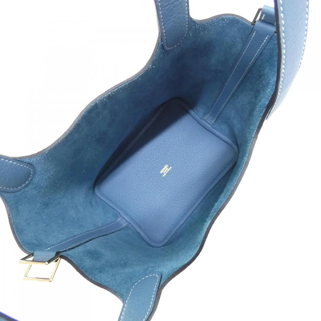 HERMES Picotin 056289CC Handbag Clemence Blue Clemence Leather Unused - Thumbnail 5
