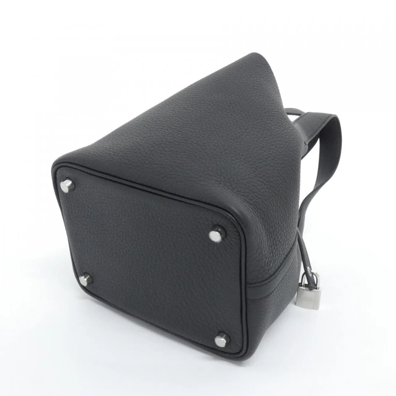 HERMES Picotin 056289CK Handbag Clemence Black Clemence Leather Unused - Thumbnail 2