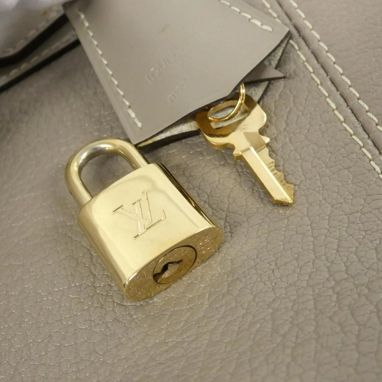 LOUIS VUITTON Lockit M91790 手提包 皮革 黑色 皮革 中古品B - 縮圖 4