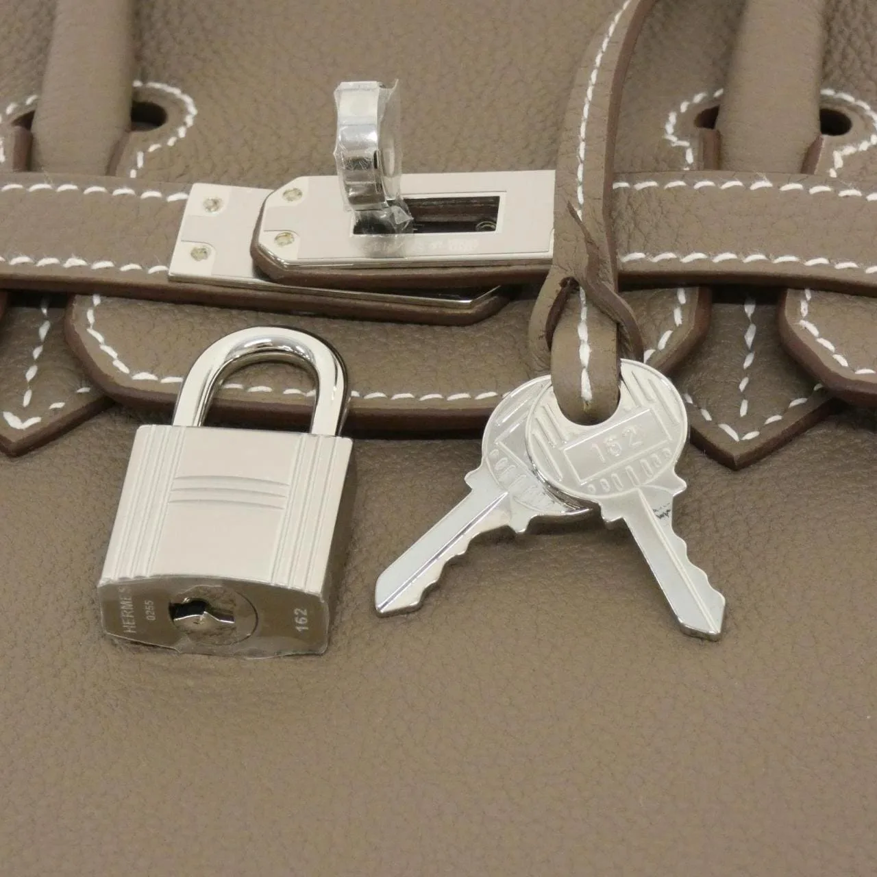 HERMES Birkin 041344CK Handbag Togo Etoupe Togo Leather Unused - Thumbnail 4