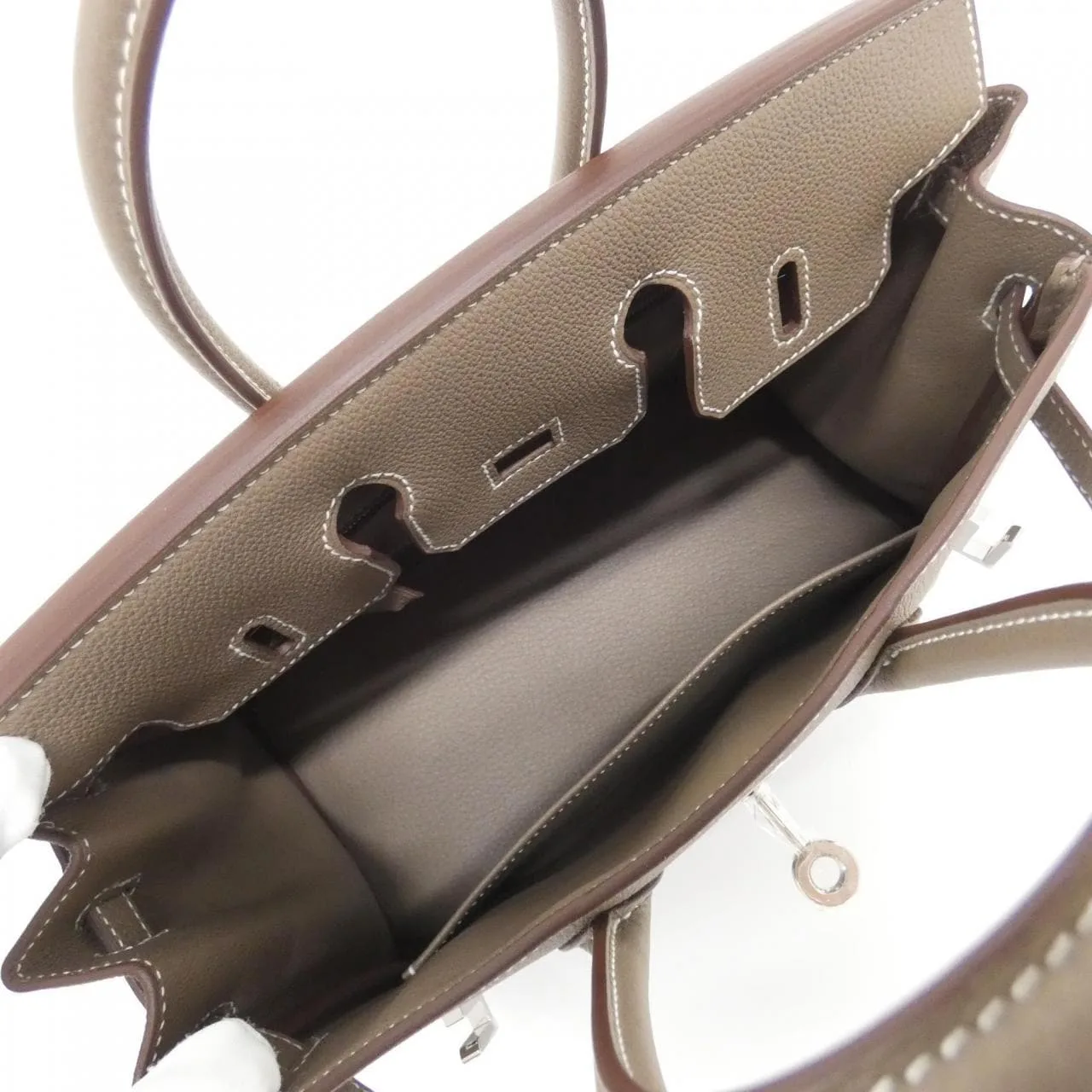 HERMES Birkin 041344CK Handbag Togo Etoupe Togo Leather Unused - Thumbnail 6