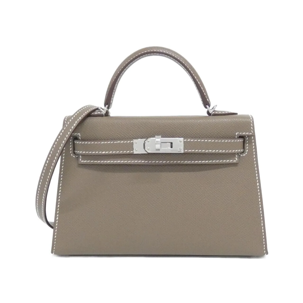 HERMES Kelly 071302CK Handbag Epsom Etoupe