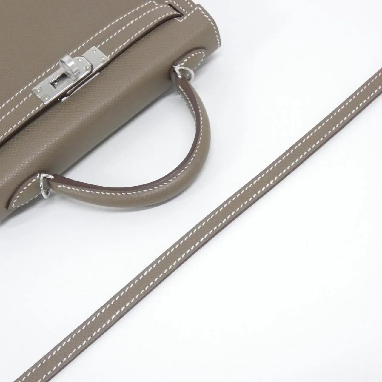 HERMES Kelly 071302CK Handbag Epsom Etoupe Epsom Leather Unused - Thumbnail 4