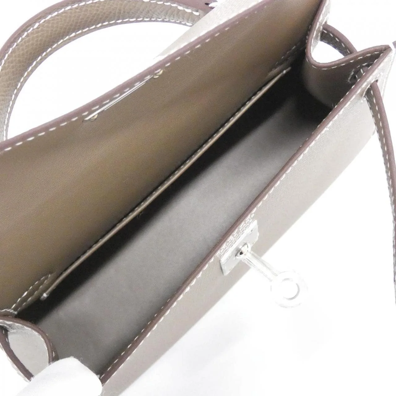 HERMES Kelly 071302CK Handbag Epsom Etoupe Epsom Leather Unused - Thumbnail 5