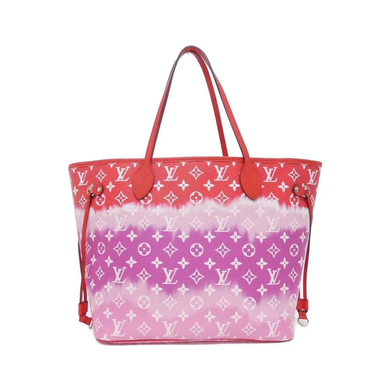 LOUIS VUITTON Neverfull M45127 托特包 帆布 Rouge 帆布 中古品A - 縮圖 2