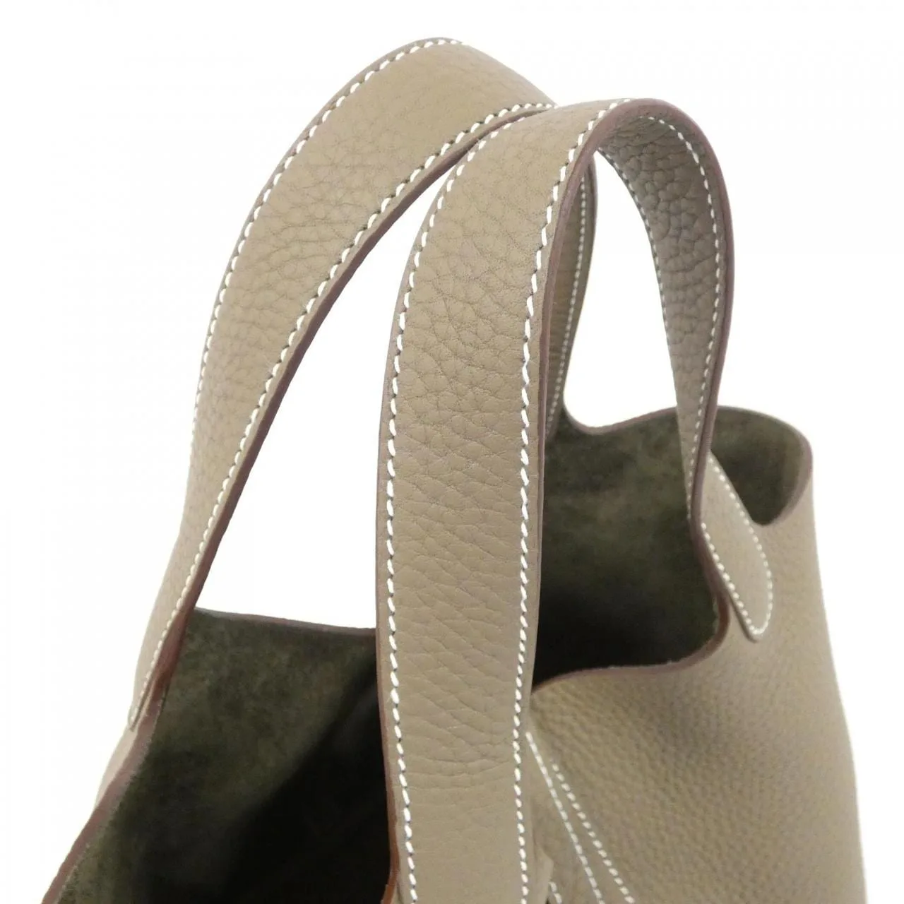 HERMES Picotin 056289CK Handbag Clemence Etoupe Clemence Leather Unused - Thumbnail 4