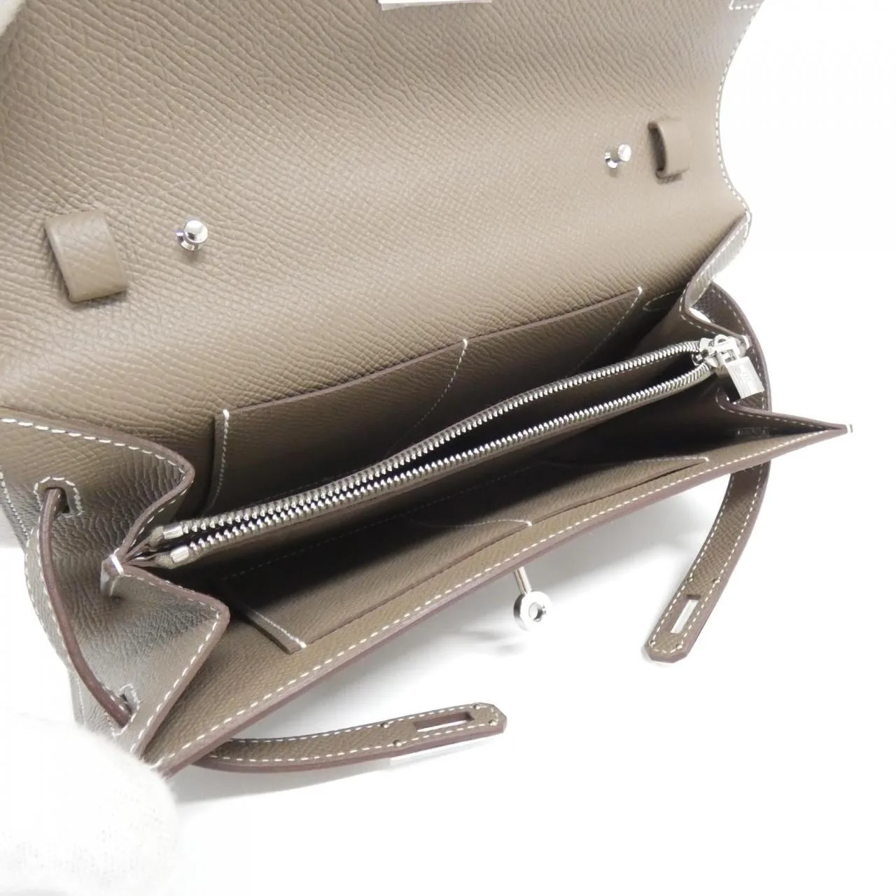 HERMES Kelly 080253CK 銀包 Epsom 5