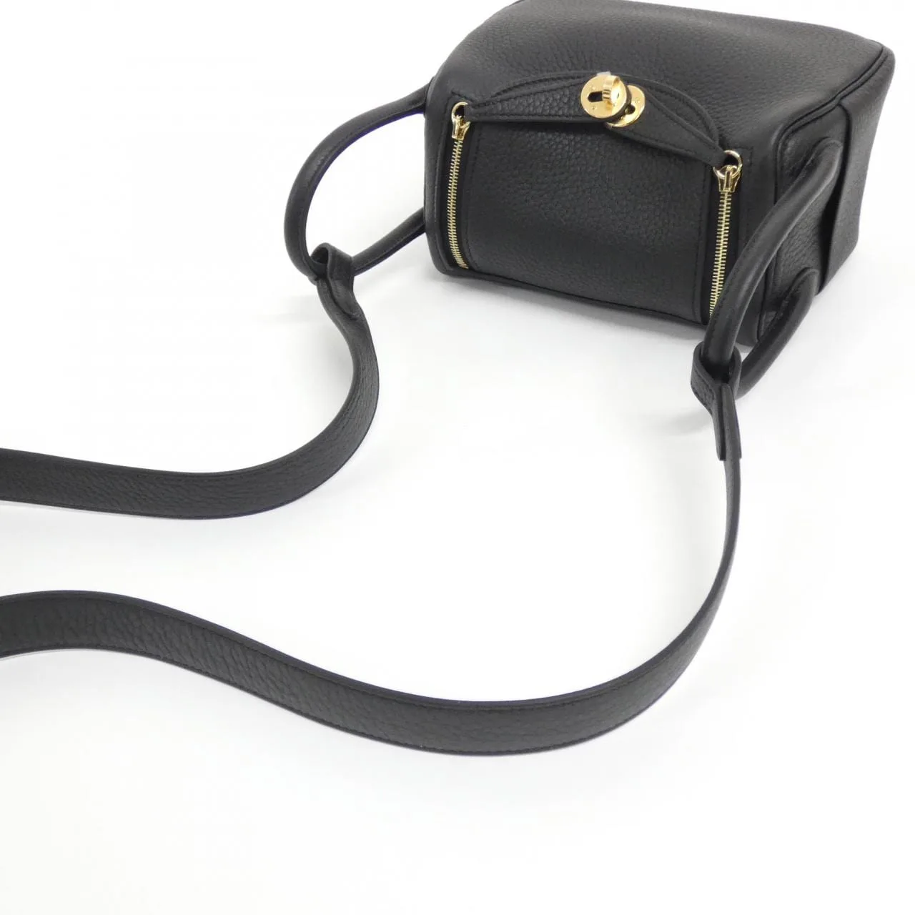 HERMES Lindy 085956CC Shoulder Clemence Black Clemence Leather Unused - Thumbnail 4