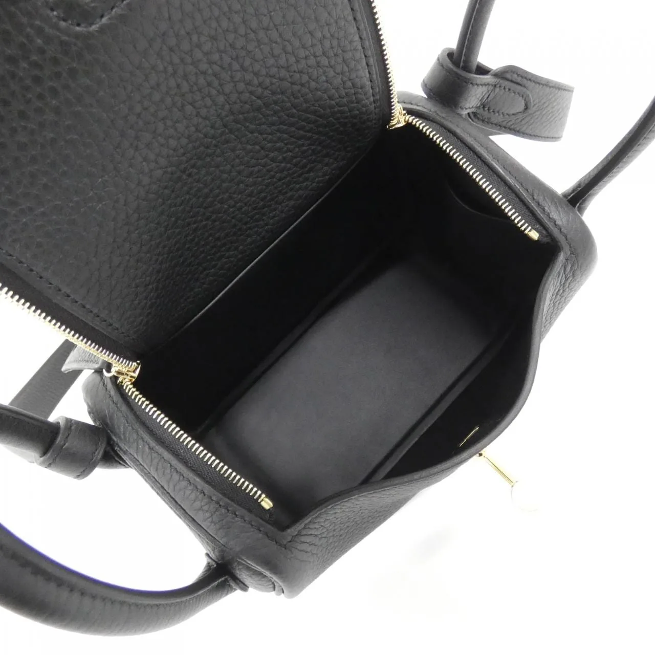HERMES Lindy 085956CC Shoulder Clemence Black Clemence Leather Unused - Thumbnail 5