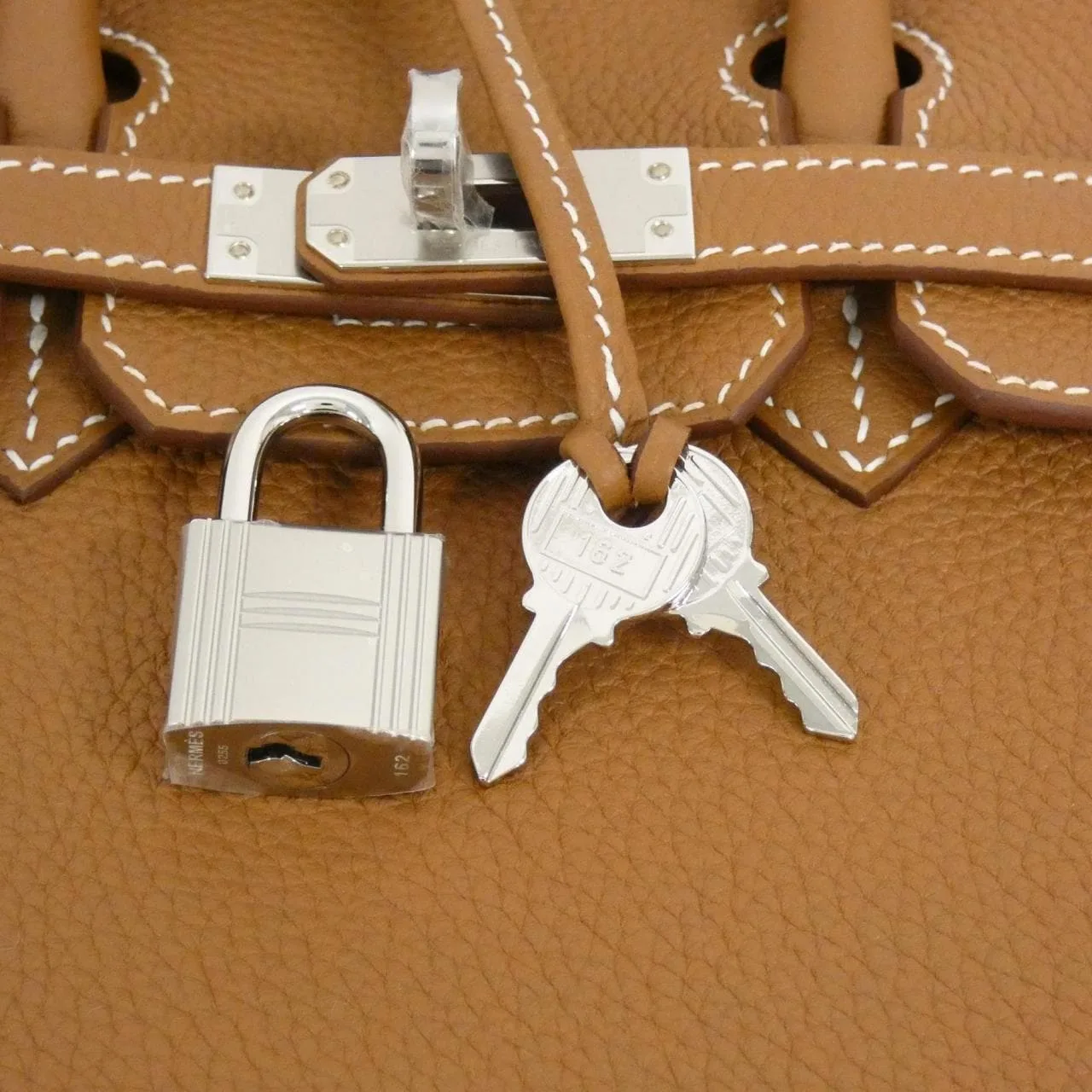 HERMES Birkin 041344CK Handbag Togo Gold Togo Leather Unused - Thumbnail 4