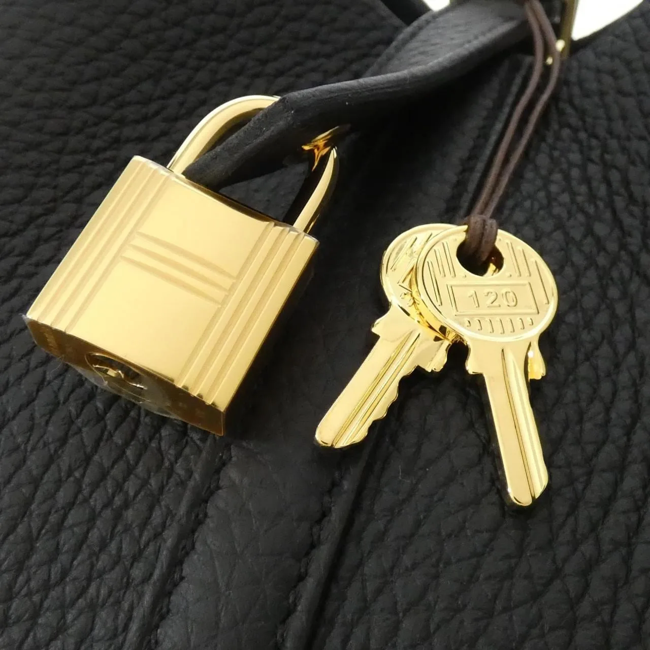 HERMES Picotin 056289CC Handbag Clemence Black Clemence Leather Unused - Thumbnail 3