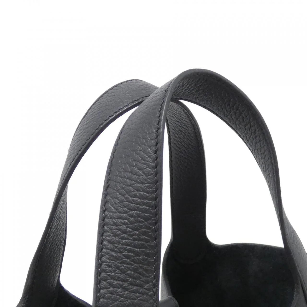 HERMES Picotin 056289CC Handbag Clemence Black Clemence Leather Unused - Thumbnail 4