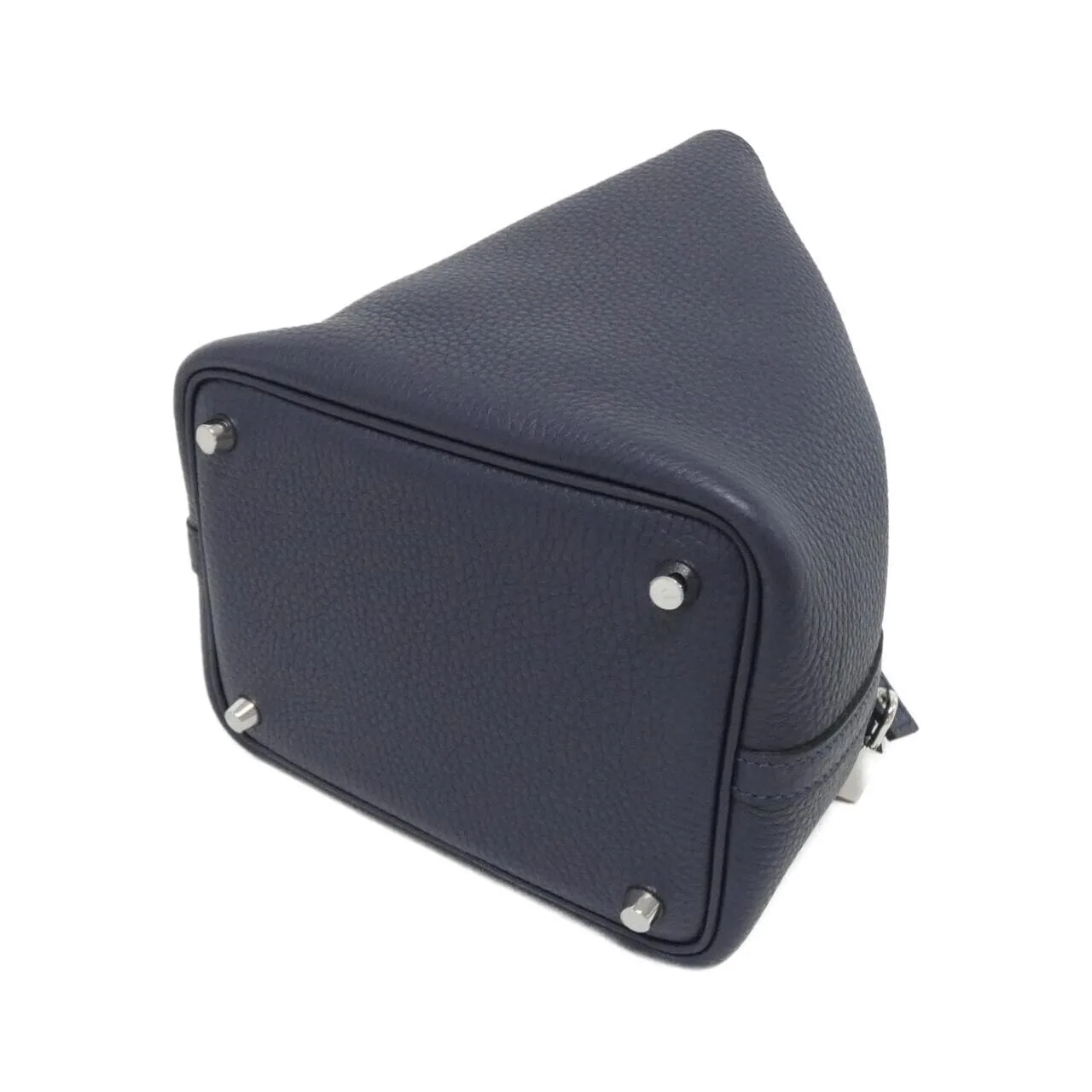 HERMES Picotin 056289CK Handbag Clemence Blue Clemence Leather Unused - Thumbnail 2