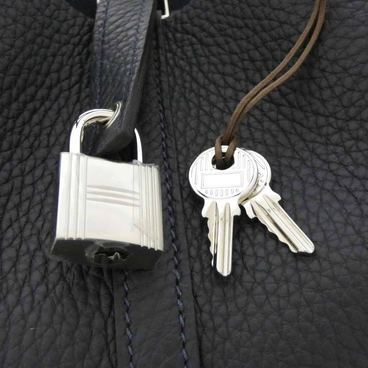 HERMES Picotin 056289CK Handbag Clemence Blue Clemence Leather Unused - Thumbnail 3