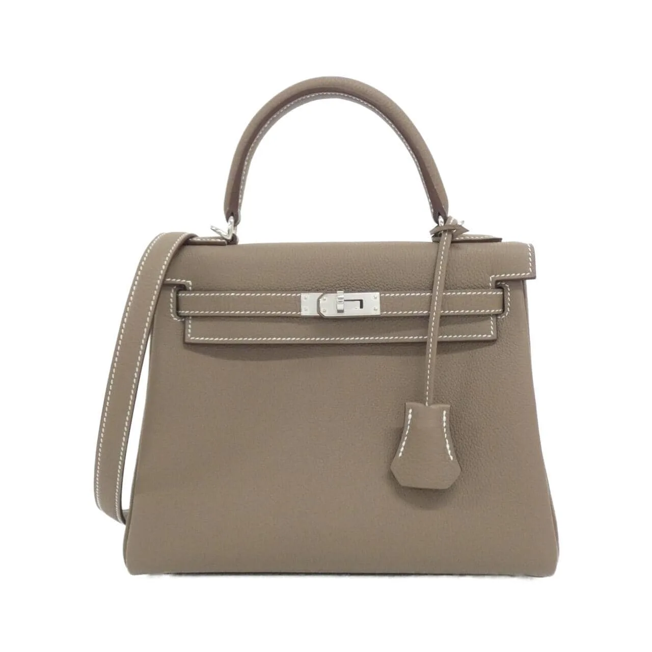 HERMES Kelly 044624CK Handbag Togo Etoupe
