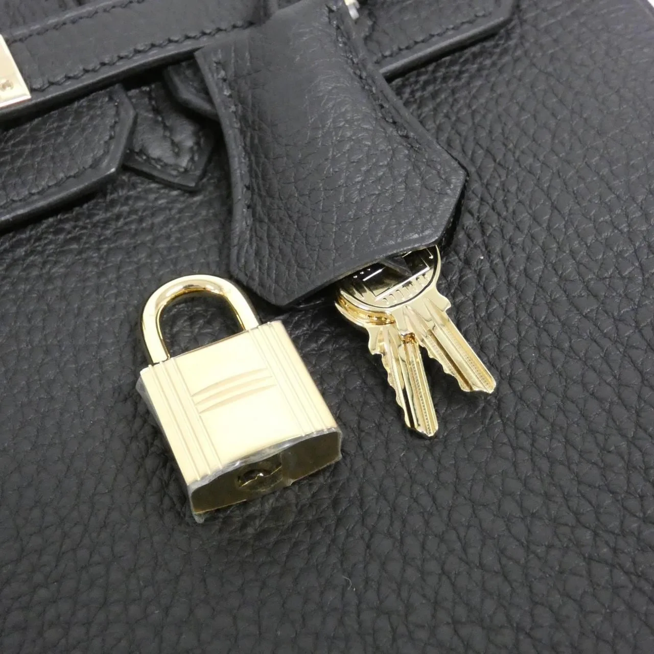 HERMES Birkin 057208CP Handbag Togo Black Togo Leather Unused - Thumbnail 4