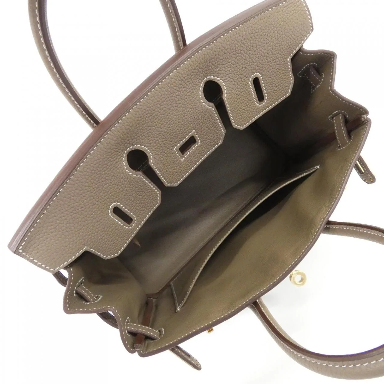 HERMES Birkin 041344CC Handbag Togo Etoupe Togo Leather Unused - Thumbnail 6