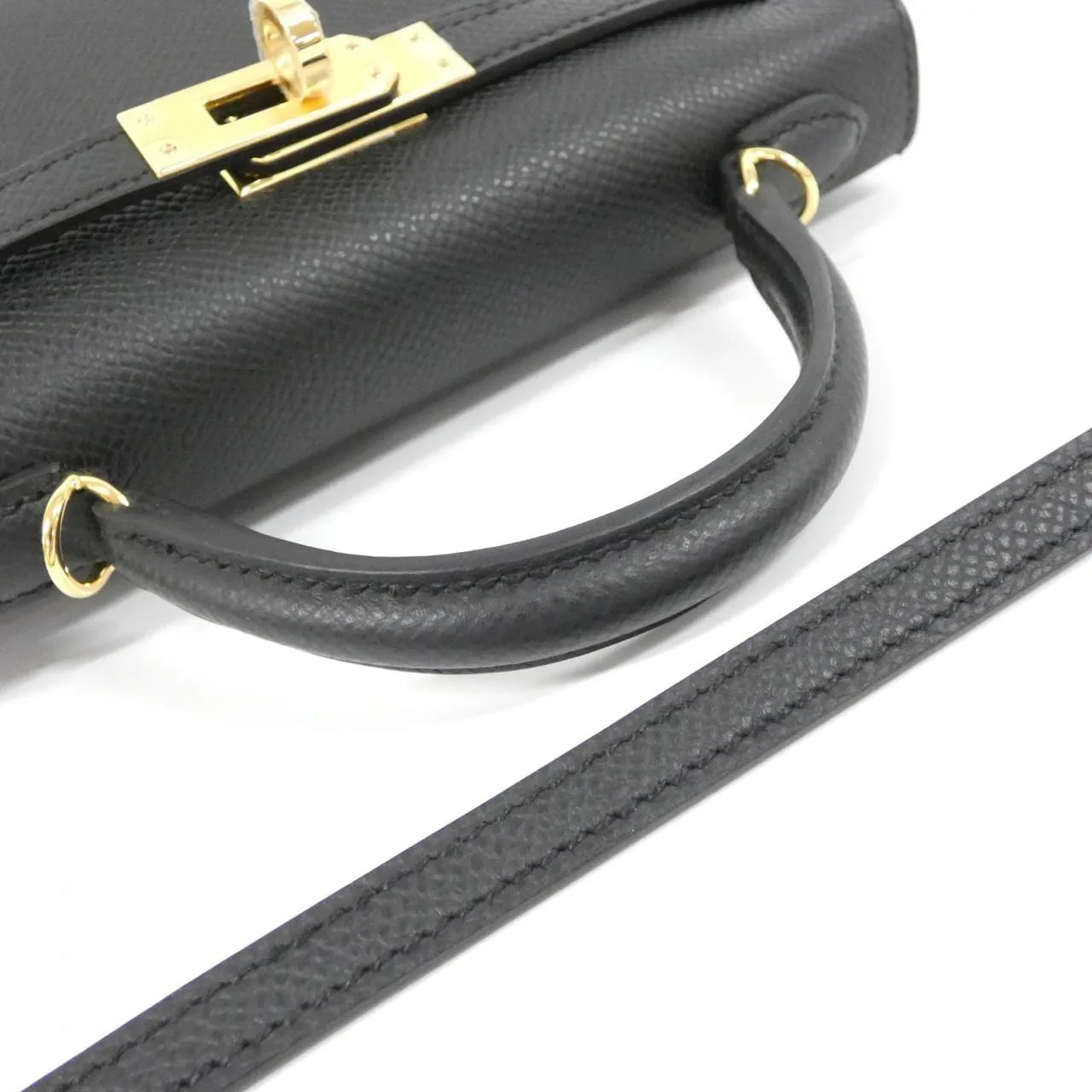 HERMES Kelly 071302CC Handbag Epsom Black Epsom Leather Unused - Thumbnail 4