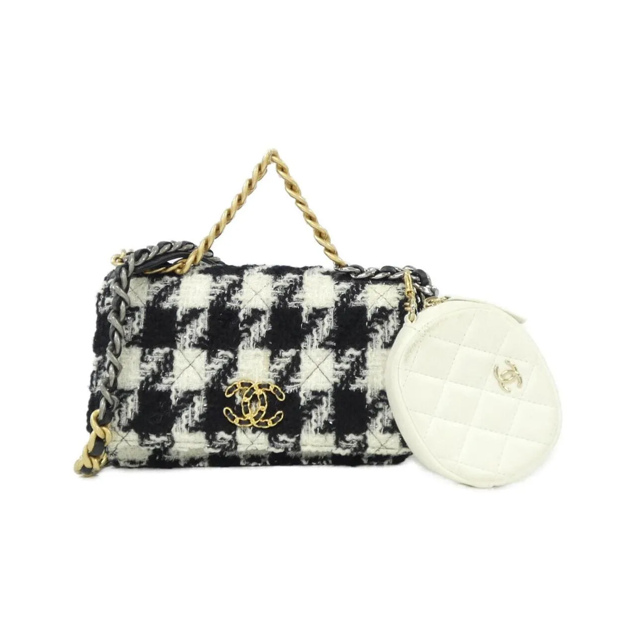 CHANEL Chanel 19 AP0985 銀包 粗花呢