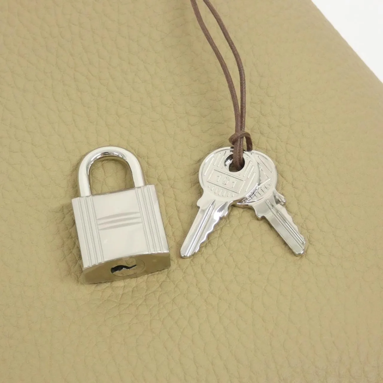 HERMES Picotin 056289CK Handbag Clemence Clemence Leather Unused - Thumbnail 3