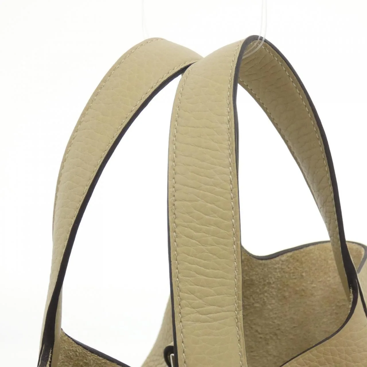 HERMES Picotin 056289CK Handbag Clemence Clemence Leather Unused - Thumbnail 4