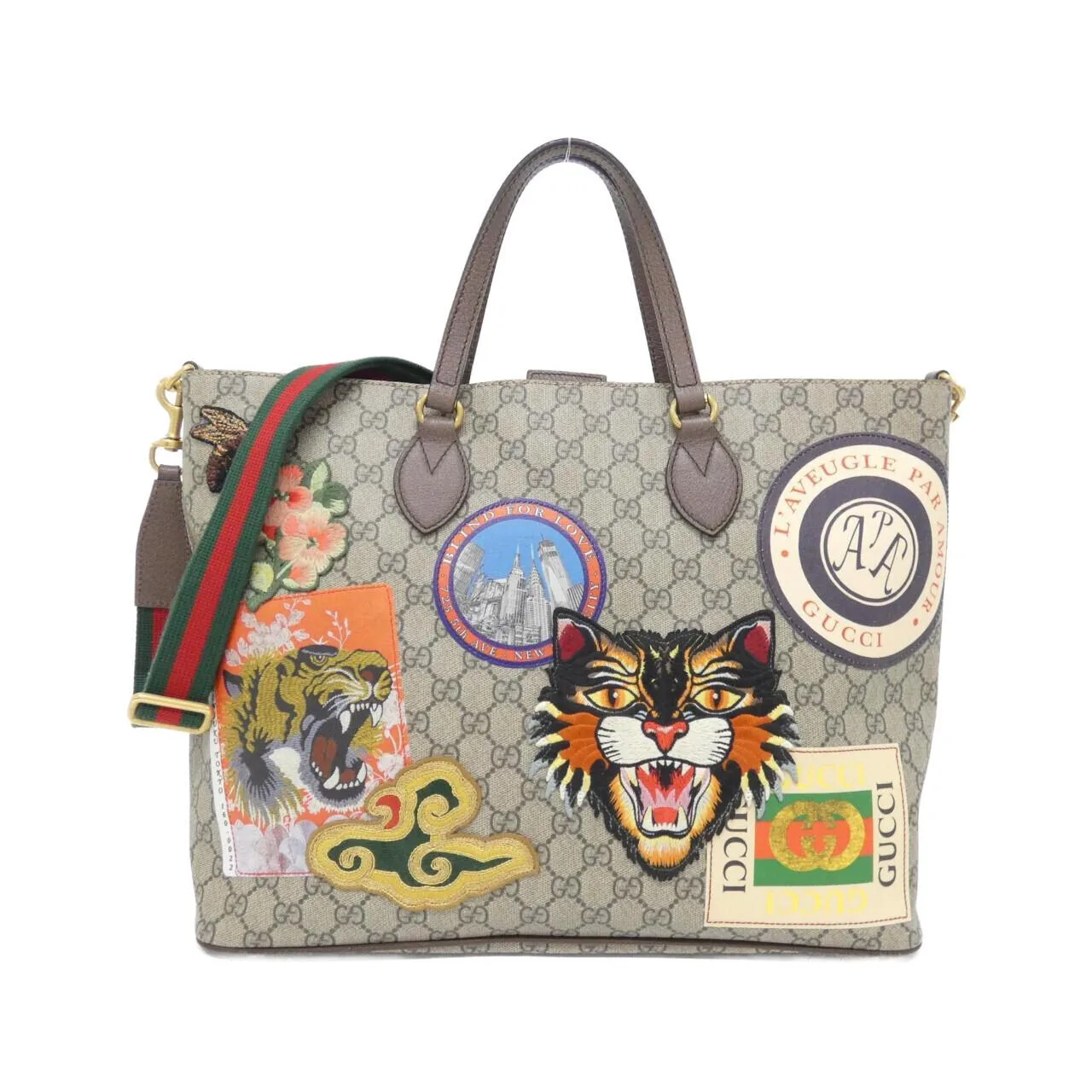 GUCCI 474085 K9RNT Handbag Canvas