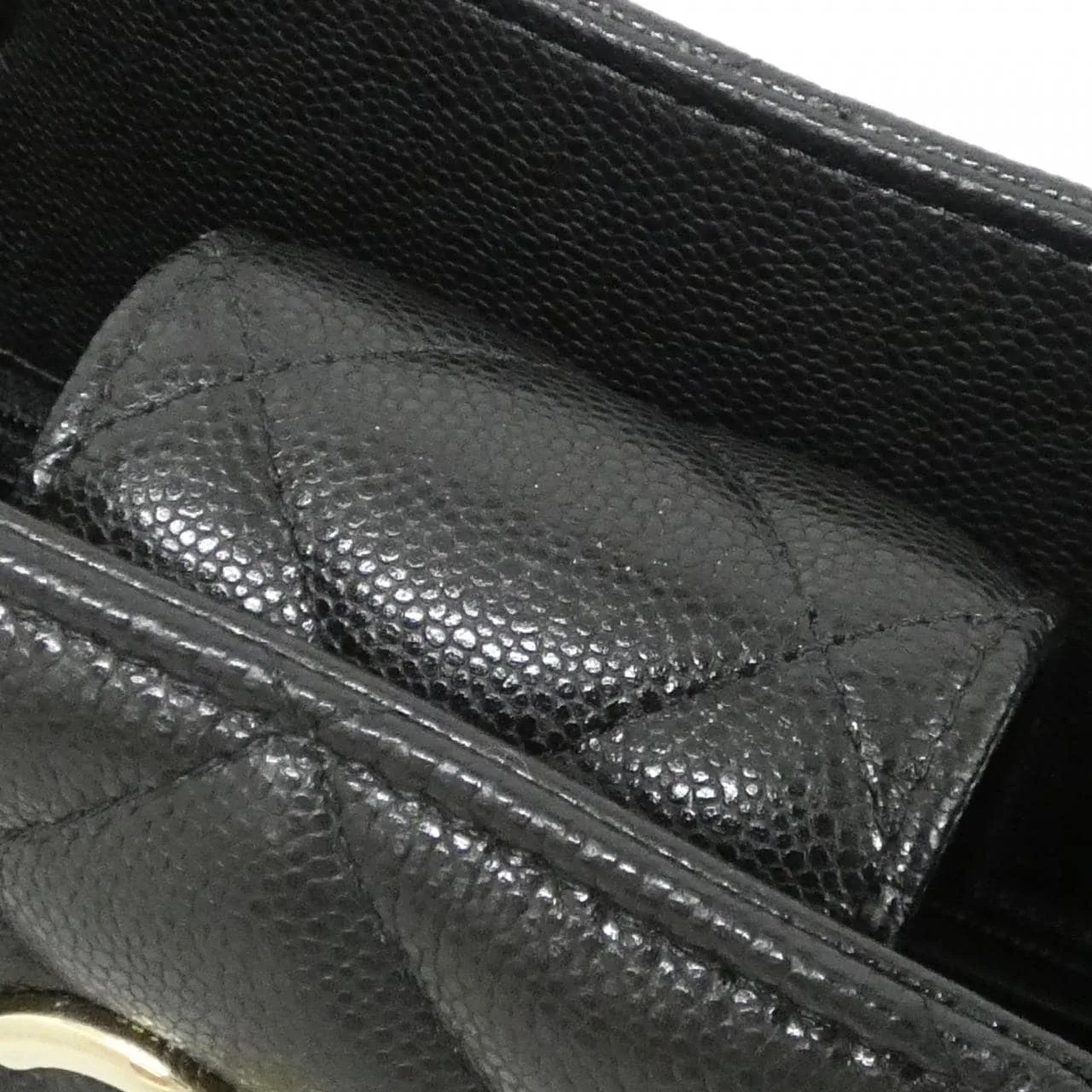 CHANEL 91046 手提包 荔枝紋牛皮 5
